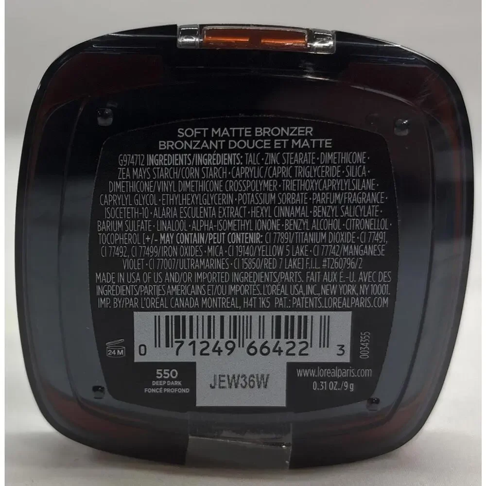 L'Oreal Infallible Bronzer #550 Deep Dark 24H Fresh Wear 0.31 oz